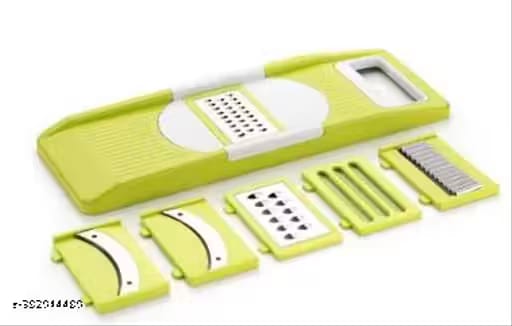 6 in 1 Slicer & Grater with Safety Holder & Extra Sharp V Blade, Includes 6 Detachable Slicers, Ripple, Greater Suitable for Onion,Carrot, Tomato, Cucumber, Beat & Vegetable