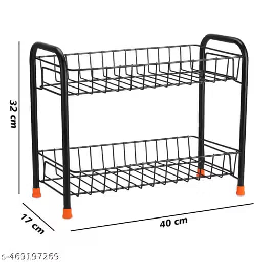 Stella Collections Multipurpose Storage Organizer Mild Steel 2 Layer