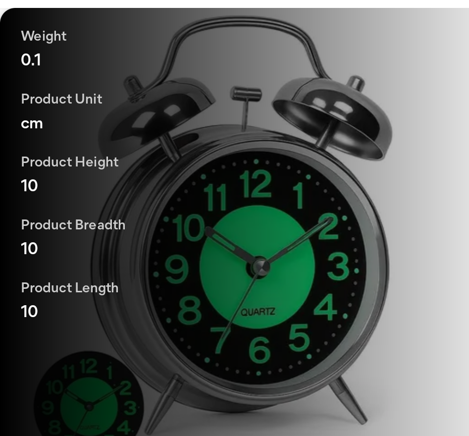 RVD decoration table clock