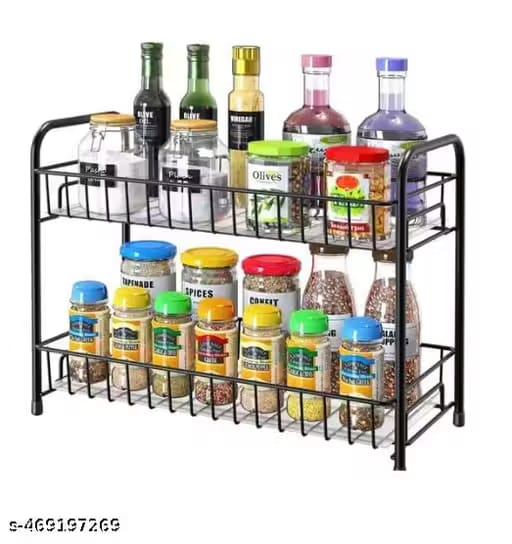 Stella Collections Multipurpose Storage Organizer Mild Steel 2 Layer